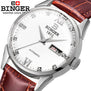 Binger Luxury Watch Men Automatic Watch Calendar High Quality Man Watches Sapphire Crystal Wristwatch Retro Relogios Masculino