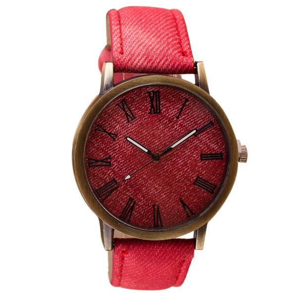 watch men 9 Colors retro men watches numerals Faux Leather Quartz Casual men clock watch montre homme relogio masculino gift#A