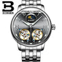 Switzerland watches men luxury brand BINGER sapphire Water Resistant toubillon full steel Mechanical Wristwatches B-8607M-4