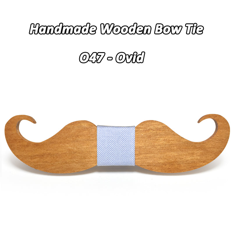 Mahoosive novelty neckties Handmade mustache Wooden bow tie men bowtie mens neck ties factory wholesale free shipping