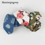 Mantieqingway 7cm Animals Birds Pattern Neck Ties For Mens Cotton Floral Necktie for Wedding Skinny Gravata Masculina Cravat