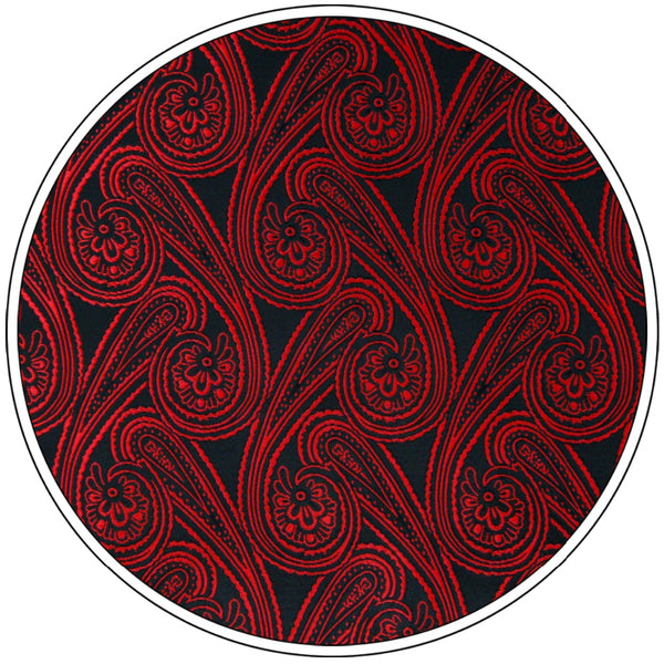 A24 Red Black Paisley Ties for male Silk Hankys Wedding Mens Necktie Fashion Classic Brand New extra long size