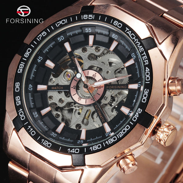 Winner Watch Sport Design Bezel Gold Silvery Watch Mens Watches Top Brand Luxury Montre Homme Clock Men Automatic Skeleton Watch