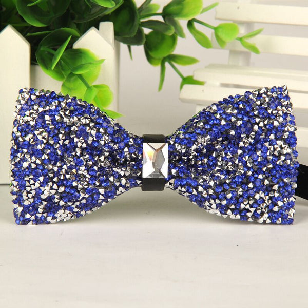 Hand made mens bowtie Silver crystal and gem bow tie 2016 new arrival gentlemen fashion casual gravata borboleta masculina lot