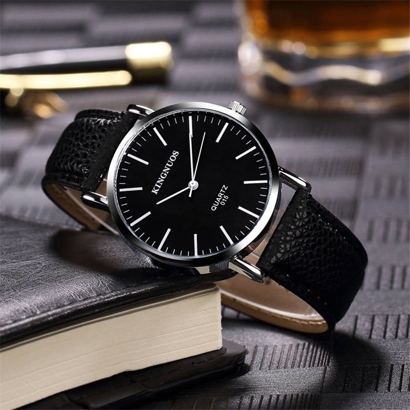 50m Waterproof Men Watches Thin 40mm Dial Leather Luxury Brand Shopping Big Sale Wholesale Price cheap horse fifth New Top