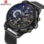 Naviforce Luxury Brand Men Stainless Steel Analog Watches Men's Quartz 24 Hours Date Clock Man Fashion Casual Sports Wirst Watch