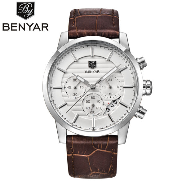 Reloj Hombre 2017 BENYAR Fashion Chronograph Sport Mens Watches Top Brand Luxury Military Quartz Watch Clock Relogio Masculino