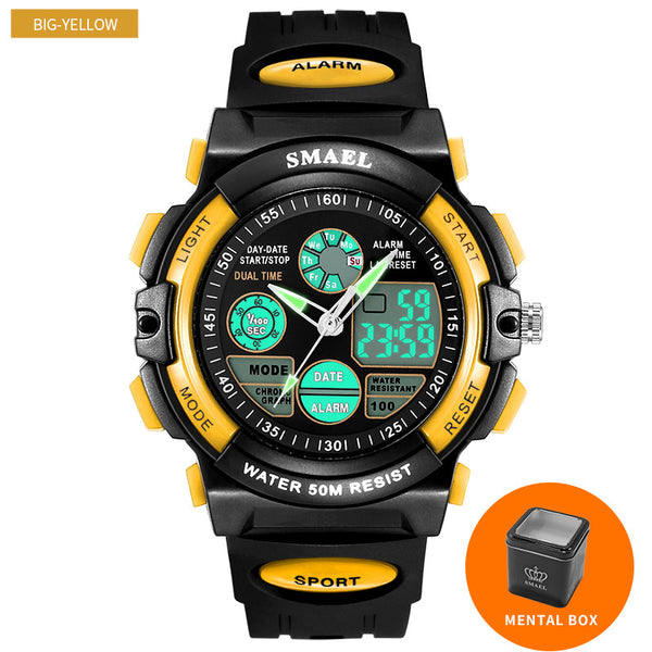 SMAEL Digital Watches Kids Dive 50M Water Resistant Wrist Watch Children S Shock Watch 0508 LED Clock Kids Sport Watch for Boys