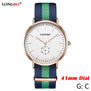 LONGBO Brand Fashion Lovers Watch For Men 41mm Dial Simple NATO Nylon Braided Waterproof Unisex Quartz Wrist Watches Women 80255