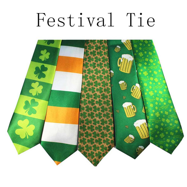 JEMYGINS New Design Printing Leaf Beer Festival Tie Arrow Type Holiday Tie Character Necktie