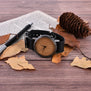 Bamboo Modern Wristwatch Analog Nature Wood Fashion Soft Leather Creative Birthday Gifts Wooden Watches Quartz Watch Men