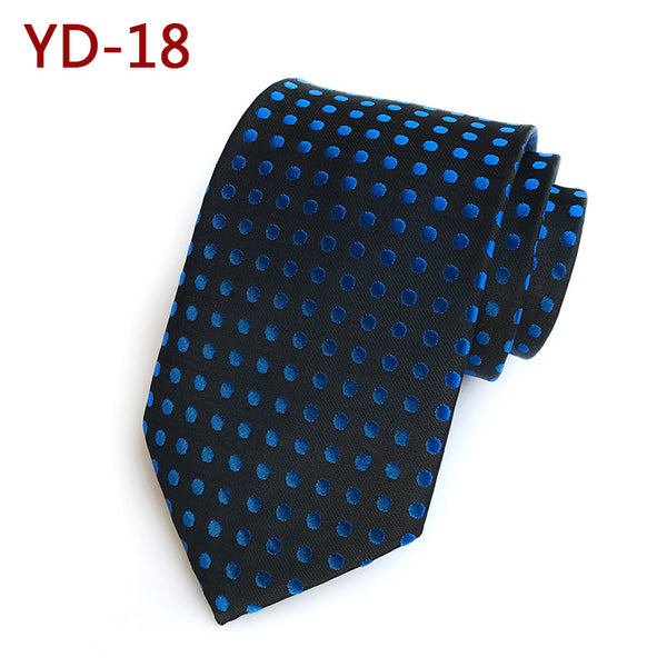 Jbersee Mens Ties silk Tie Slim Business Wedding Necktie Blue Ties Men Polka Dot Ties for Men Gravata 8cm LD8057