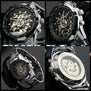2016 Mens Watches top brand luxury Winner Fashion Skeleton Clock Men Sport Watch Automatic Mechanical Watches Relogio Masculino