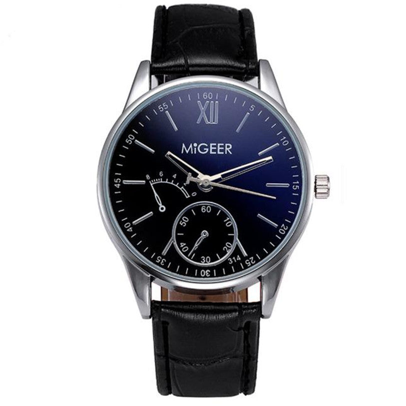 MIGEER Watch Men Relogio Masculino Crocodile Faux Leather Mens Analog Watch Wrist Watches Relojes Hombre 2017 Wholesale #5052411