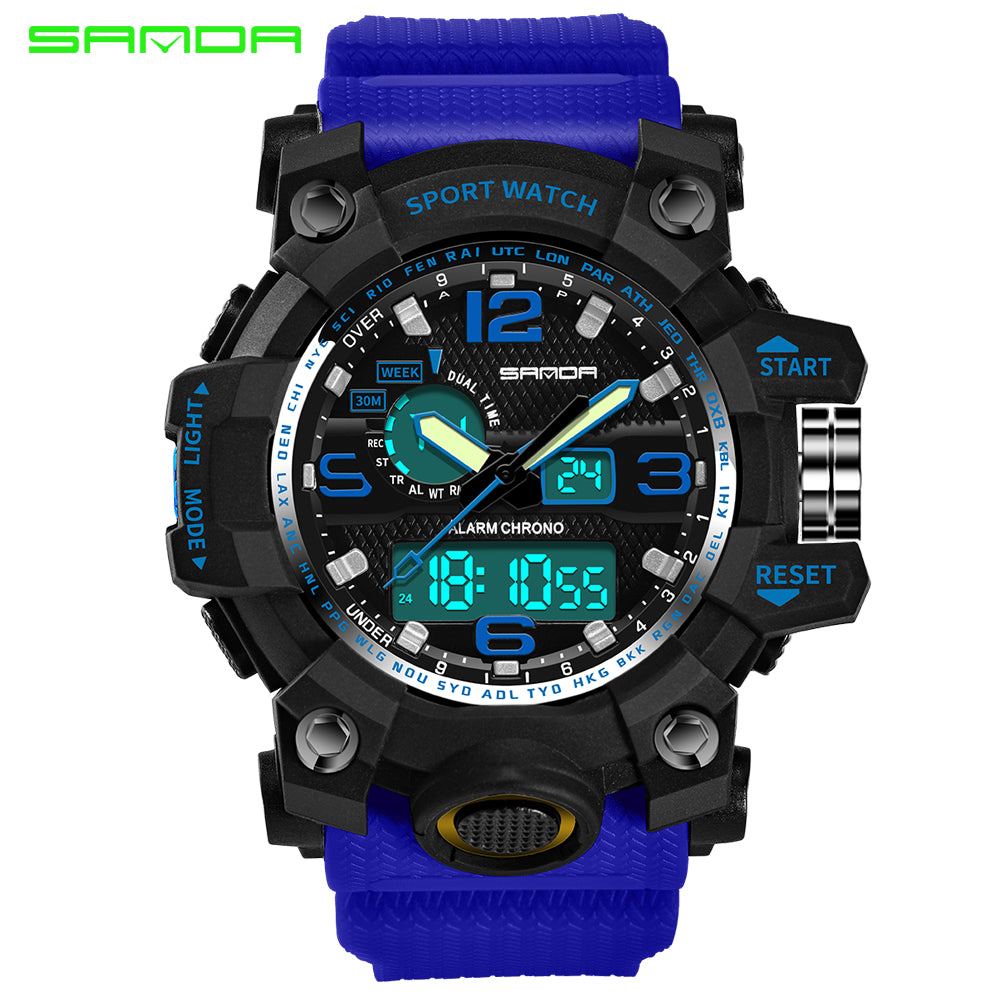 Top Luxury Brand Sanda Men Sport Watches Men's Quartz LED Analog Clock Man Military Waterproof Wrist Watch Relogio Masculino New