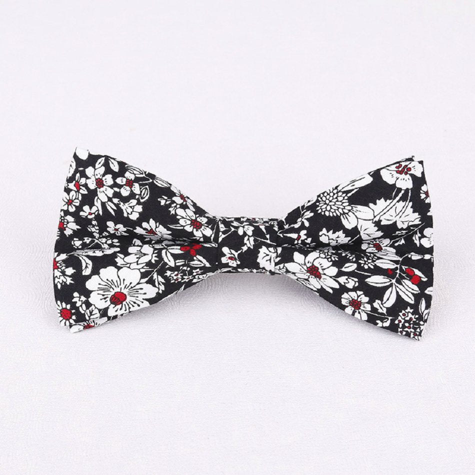 Mantieqingway Men's Cotton Floral Bowtie Brand Popular Apparel Neckwear Casual Mens Business Bow Ties for Men Wedding 6cm Cravat