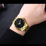 AMUDA Men Fashion Casual Analog Quartz Wristwatches Stainless Steel Strap Luxury Brand Gold Watches Clock Male Relogio Masculino