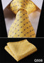 Check 3.4" Silk Fashion Mens Extra Long Tie Necktie Handkerchief Set #Q5 Pocket Square Classic Party Wedding