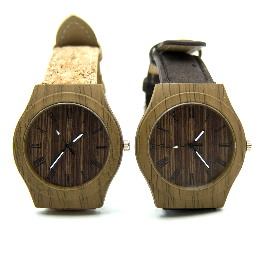 Cork watch strap with sliver/gold unisex Quartz watches with watch box original From PORTUGAL Wa-80