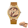 Unique Gift Personality Creative Design Customized Logo Wooden Wrist Watches Print Photo Special OEM Couple Watch For Men Women