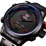 Gulper SHARK Sport Watch Digital LED Men Top Brand Luxury Black Red Calendar Steel Band Wrist Quartz Watches Reloj Hombre /SH105