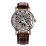 Fashion Skeleton Quartz Watch Men Transparent Hollow Watches Reloj Hombre Brand Male Clock Man Leather Dress Wristwatch Relogio