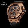 DIDUN watch Men Top Brand Luxury Quartz Watch Rosegold Chronograph Sports Watch Shockproof 30m Waterproof Wristwatch