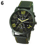 Men's Casual Sports Stainless Steel Silicone Band Quartz Analog Wrist Watch 5ZF6