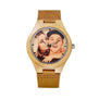 Unique Gift Personality Creative Design Customized Logo Wooden Wrist Watches Print Photo Special OEM Couple Watch For Men Women