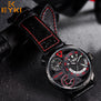 EYKI Men army sport luminous Quartz Wristwatch Luxury Male Clock Black Watchband Man waterproof Watch relogio masculino hot sale