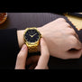 2017 Golden Men Watch Brand Luxury Full Steel Business Wristwatch Men's Rhinestone Quartz Wrist Watch Relogio Masculino