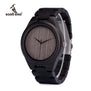 BOBO BIRD Mens Black Ebony Wooden Watches Wood WristWatch Links Causal Quartz relogio masculino in Gift Box custom logo