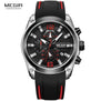 MEGIR Chronograph Quartz Men Watch Clock Relogio Masculino Luxury Brand Silicone Army Military Sport Watches Mens Saat 2063