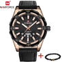 NAVIFORCE Watches Men Luxury Brand Analog Quartz Watch Man Waterproof Sports Wristwatches Leather Wristwatches Relogio Masculino