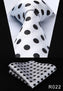 Polka Dot 3.4" 100%Silk Wedding Jacquard Woven Men Tie Necktie Pocket Square Handkerchief Set Suit #RD1