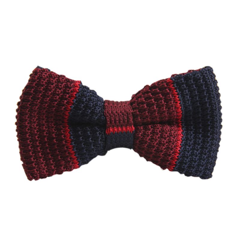 New Arrival Men's Bowtie Striped Bowtie Knit Tie Knitted Pre Tied Bow Tie Woven Bowtie Tie 20 Styles