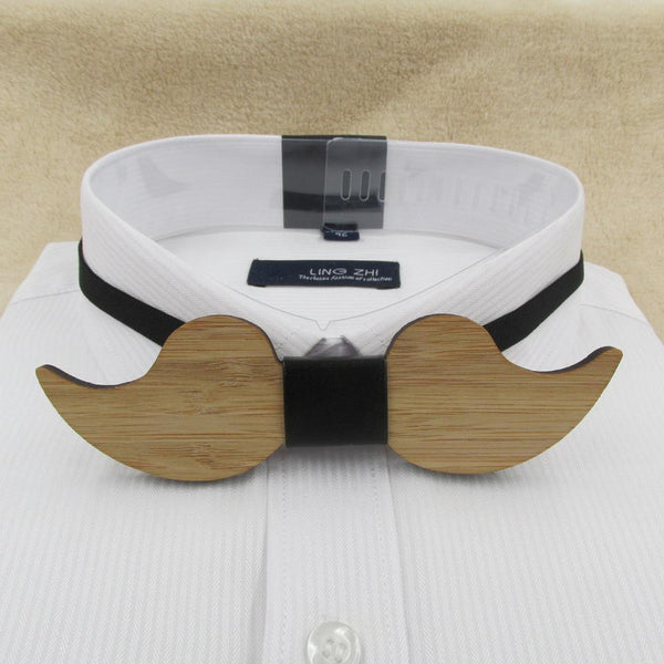 2017 New Fashion Geometric Mastache Wooden Bow Tie For Men Made of Eco-friend Bamboo Wood