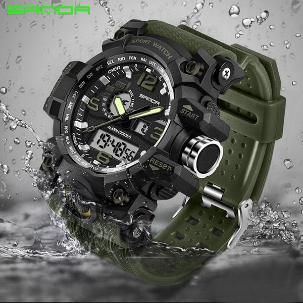 Top Luxury Brand Sanda Men Sport Watches Men's Quartz LED Analog Clock Man Military Waterproof Wrist Watch Relogio Masculino New