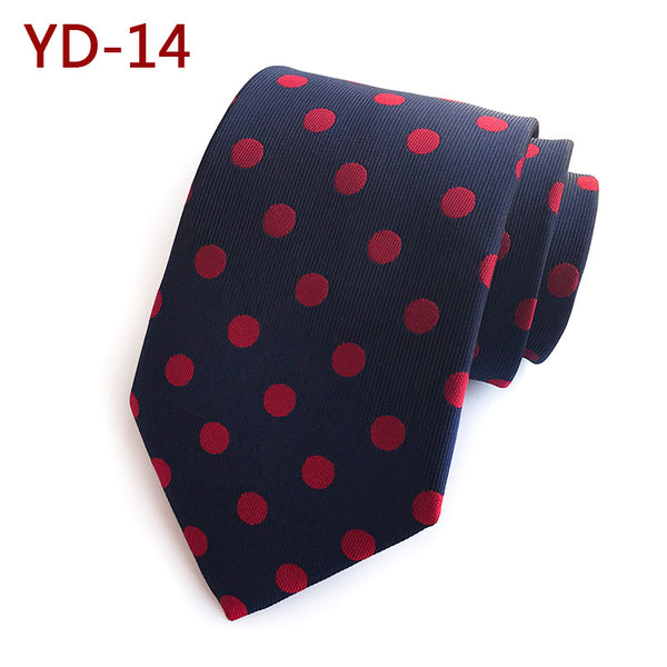 Jbersee Mens Ties silk Tie Slim Business Wedding Necktie Blue Ties Men Polka Dot Ties for Men Gravata 8cm LD8057