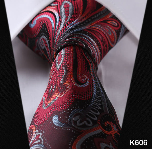 TF2005B8 Blue Floral Paisley 3.4" 100% Silk Jacquard Woven Classic Man's Tie Necktie