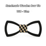 Mahoosive Wood Bow tie men Groom Marry Groomsmen Wedding Party Colorful Engraved Butterfly Cravats Mens wooden bow tie