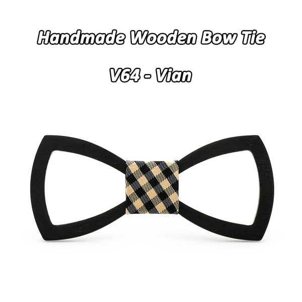 Mahoosive Wood Bow tie men Groom Marry Groomsmen Wedding Party Colorful Engraved Butterfly Cravats Mens wooden bow tie