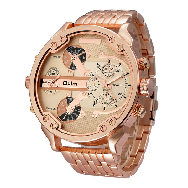 Oversized Men's Big Watch Luxury Brand Famous Unique Designer Quartz Watch Male Large Watches Men Oulm relogio masculino