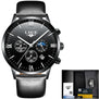 Men Watches Luxury Brand LIGE Multi Function Mens Sport Quartz Watch Man Waterproof leather Business Clock Male Wrist Watch