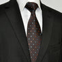 A37 Brown Blue Red Polka Dots Men's Ties Necktie Silk Fashion Novelty Dress for male Classic Brand New extra long size Hankies