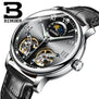 Switzerland watches men luxury brand BINGER sapphire Water Resistant toubillon full steel Mechanical Wristwatches B-8607M-4