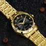 AMUDA Men Fashion Casual Analog Quartz Wristwatches Stainless Steel Strap Luxury Brand Gold Watches Clock Male Relogio Masculino