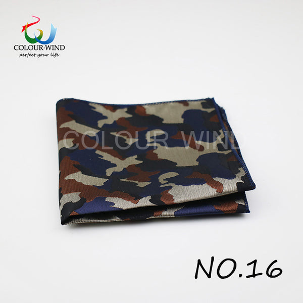 Genuine Yiyanyang Cotton Floral Pocket Square 9.05 Inch Camo Color Polyester Paisley Handkerchief Tie For Men Gift Gentle Hanky