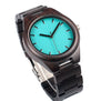 BOBO BIRD WI21 Ebony Wooden Mens Watch Top Brand Blue Simple Wooden Band Classic Quartz Wristwatch As Gift Accept OEM Relogio