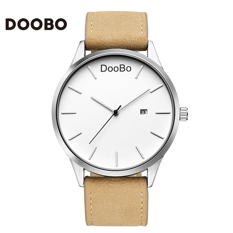 Casual Mens Watches Top Brand Luxury Men's Quartz Watch Waterproof Sport Military Watches Men Leather Relogio Masculino DOOBO